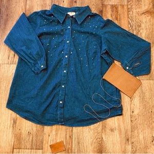 ✨Quaker Factory Jean Button-up Shirt